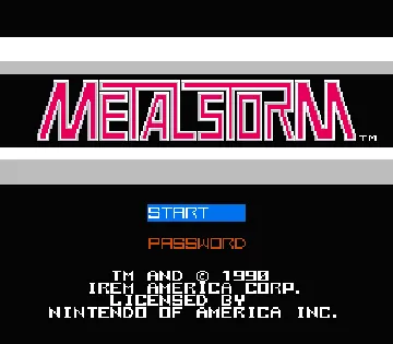 Metal Storm (USA) screen shot title